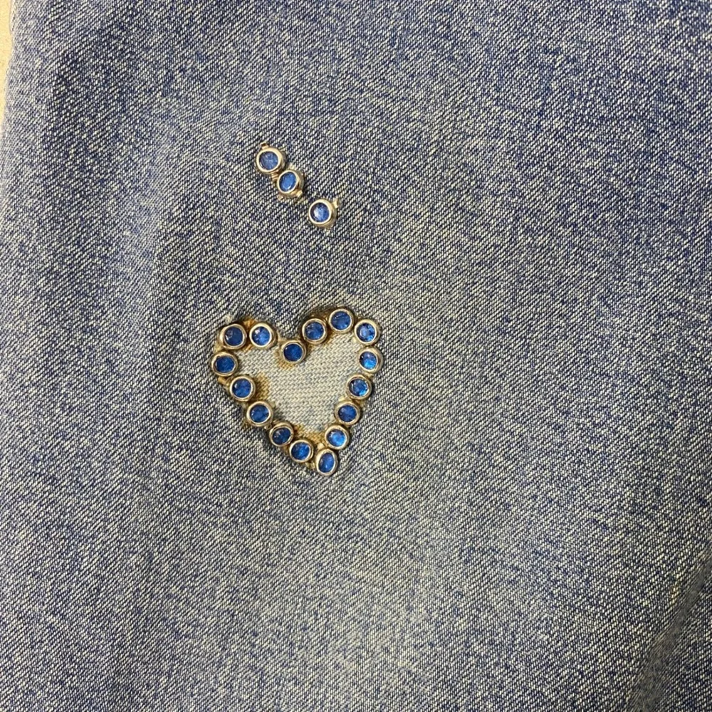 Lauren Jeans Co Ralph Lauren‎ Women Blue Denim Bootcut Embellished Jeans Size 10